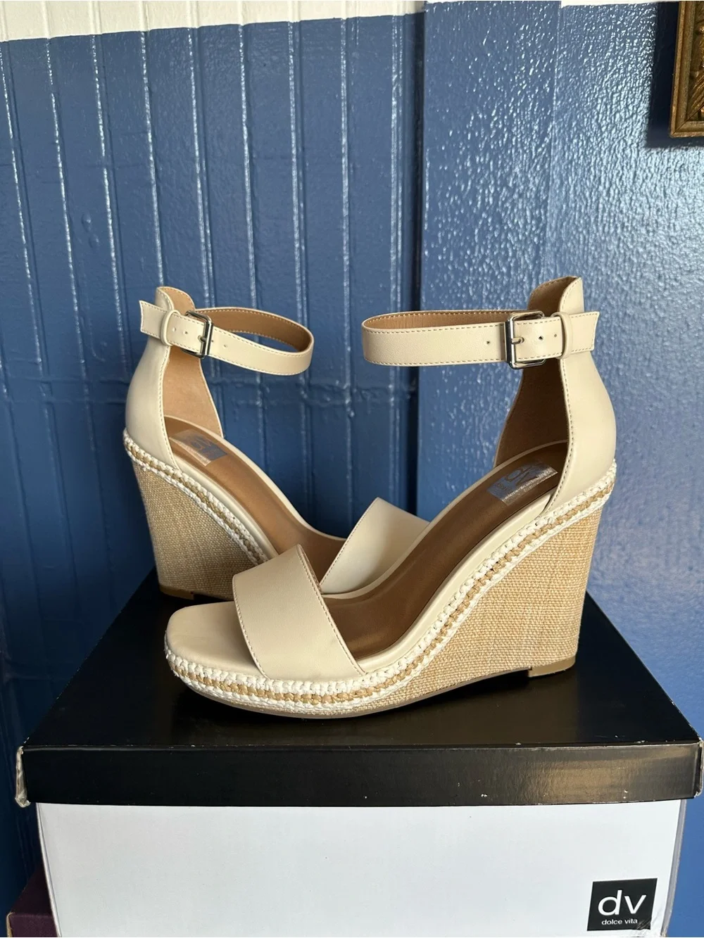 Dolce Vita Tammara Ankle-Strap Platform Espadrille Wedge Sandals